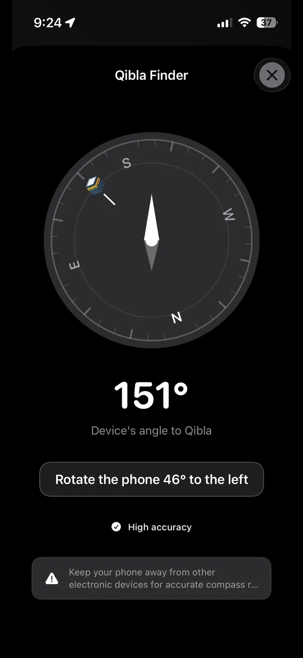 Qibla direction